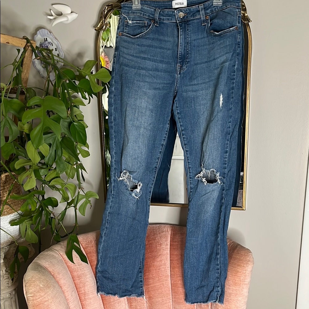 Pistola Blue Straight Leg Jeans